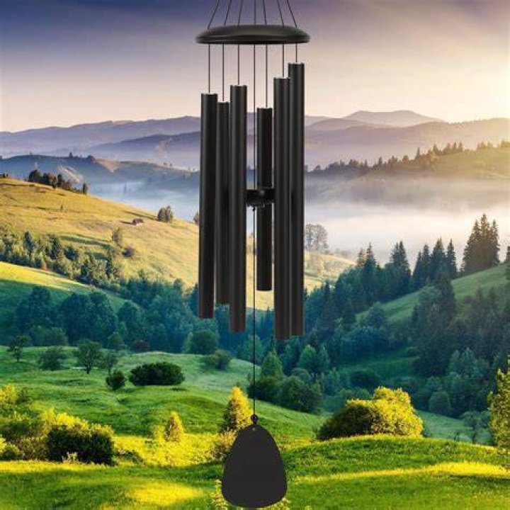 Where should wind chimes be placed outside?
