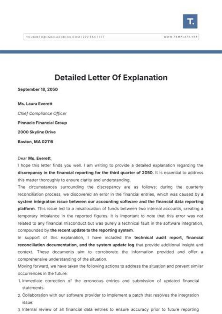 Where to find letter of explanation from IRS?