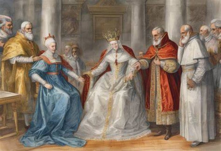 Which British Queen was excommunicated by the pope?