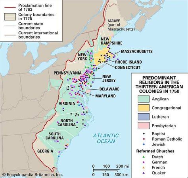 Which colonies established religious freedom?