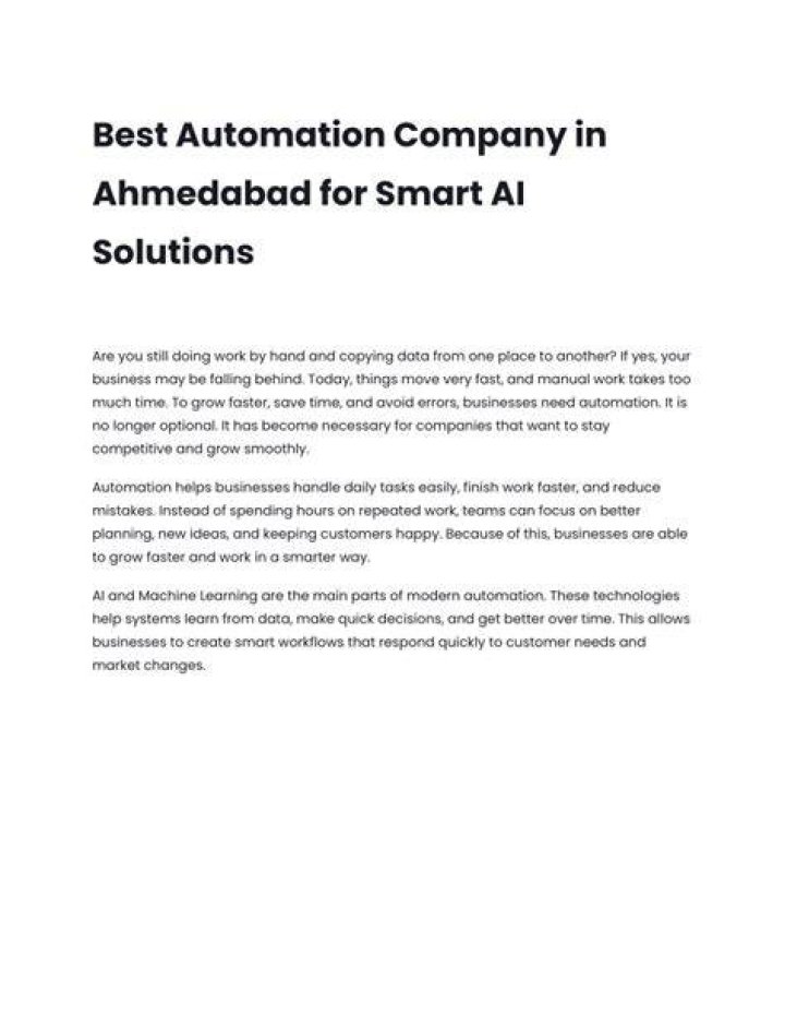 Which company is best in automation?