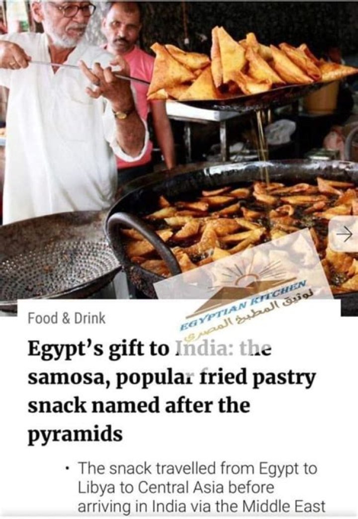 Which country made samosa first?