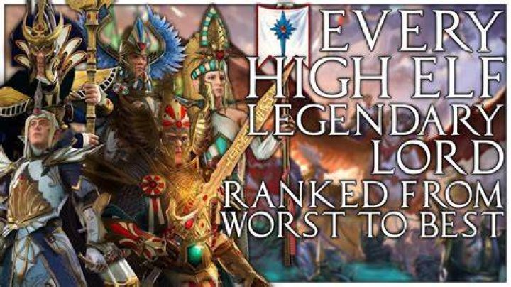 Which high elf factions have legendary lords?