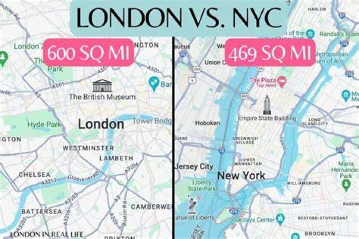 Which is bigger London or New York City?