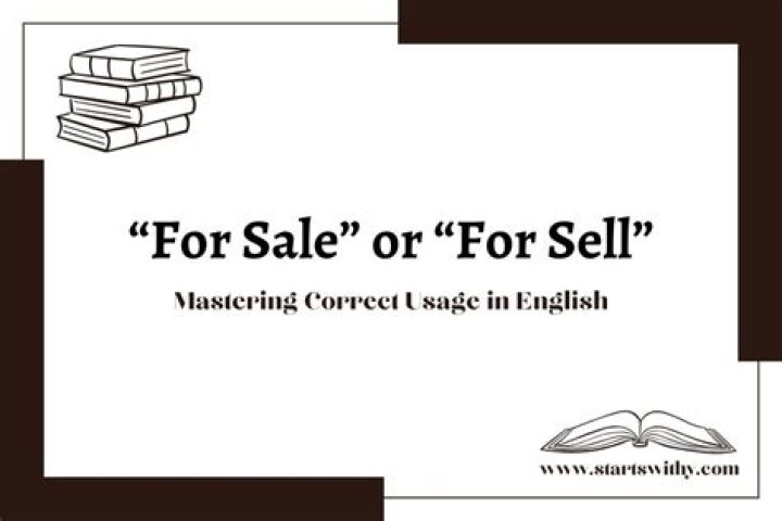 Which is correct on sale or for sale?
