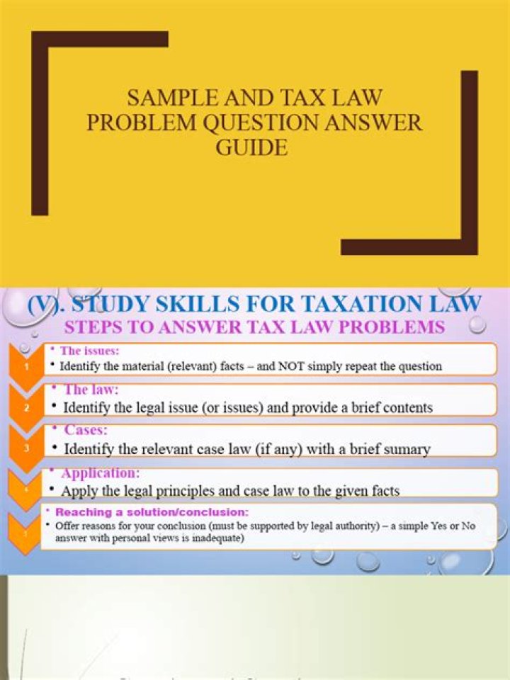 Which is the best way to answer a tax question?