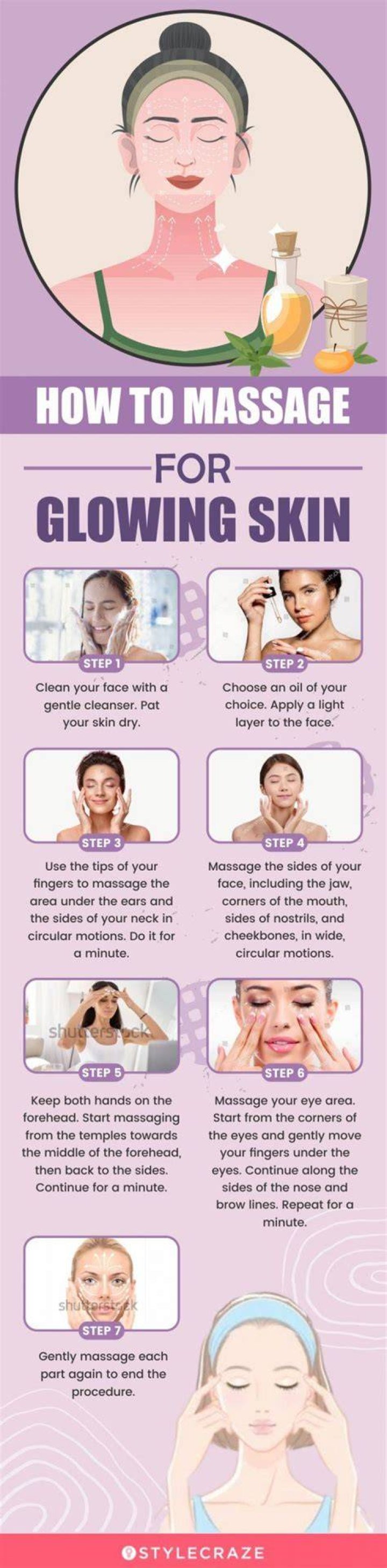 Which massage is best for glowing skin?