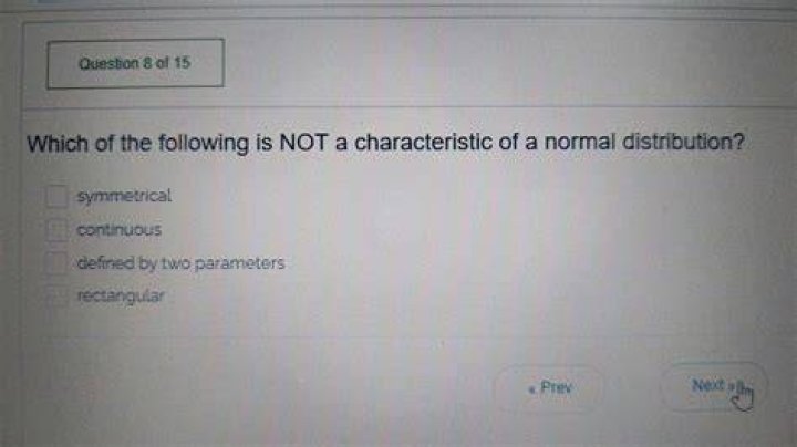 Which of following is not characteristic of normal distribution?