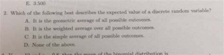 Which of the following best describes expected value?