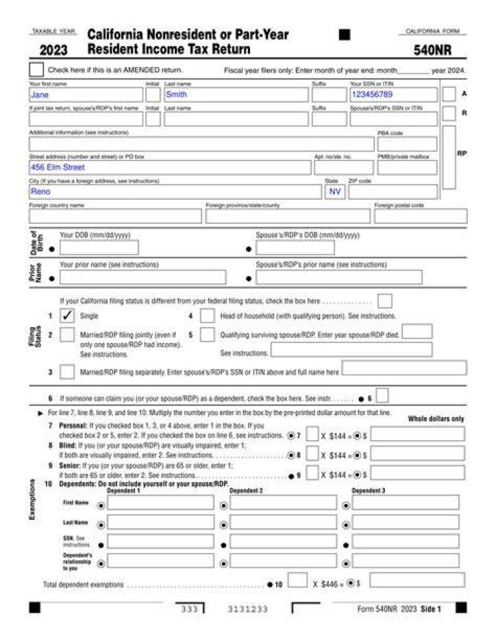 Which of the following items does California not tax if you are a nonresident?