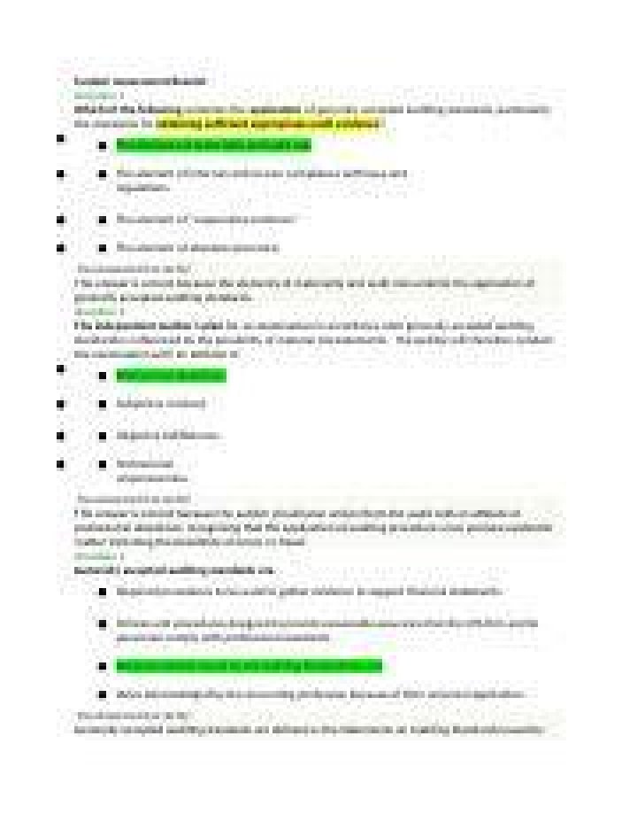 Which of the following underlies the application of generally accepted auditing standards?