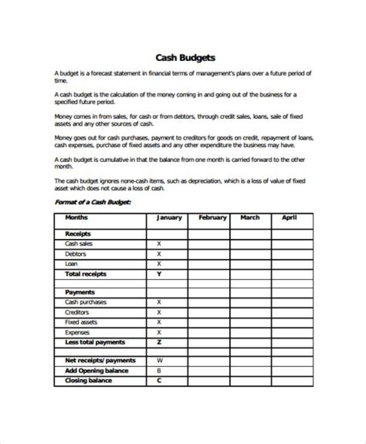 Which one is the most important function of cash budget?