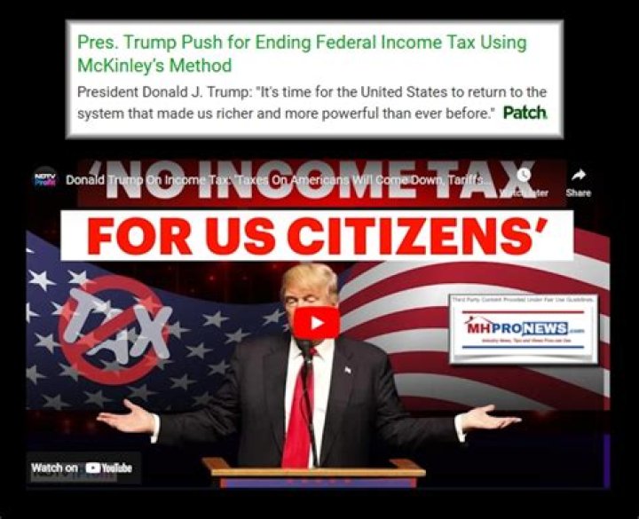 Which President helped push for a federal income tax?