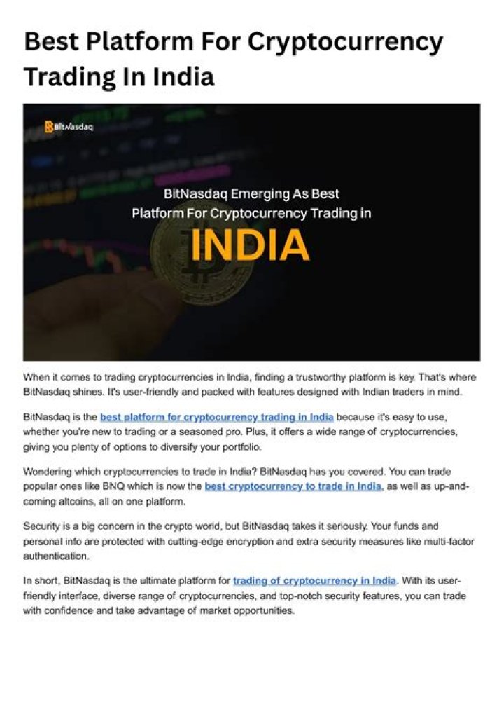Which trading platform is best for cryptocurrency in India?