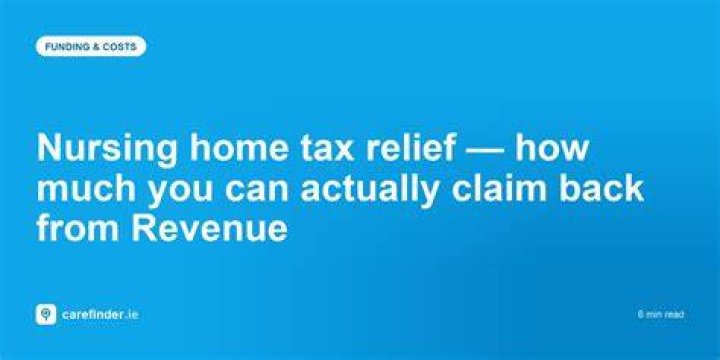 Who can claim tax back on nursing home fees?