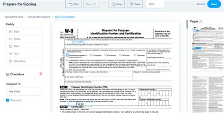 Who can legally sign a W9?