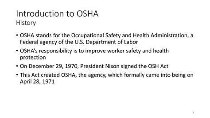 Who created OSHA?