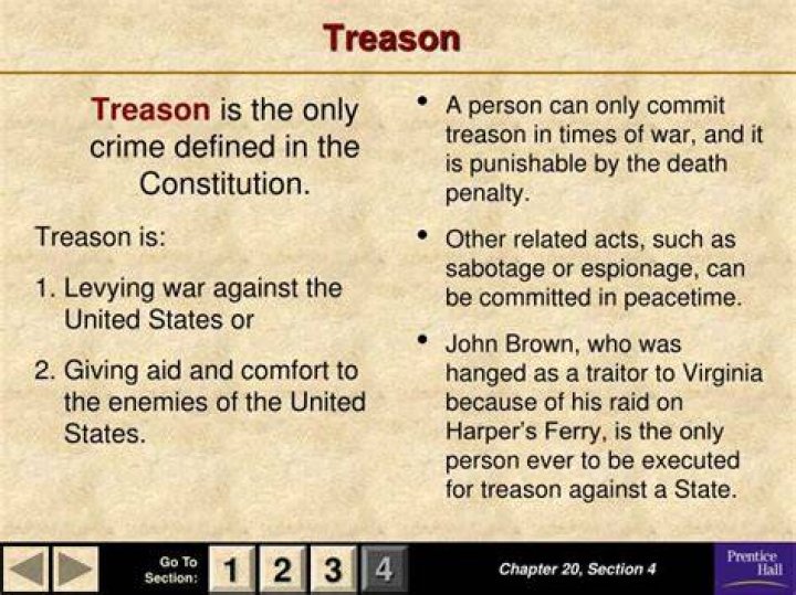 WHO declares the punishment for treason?