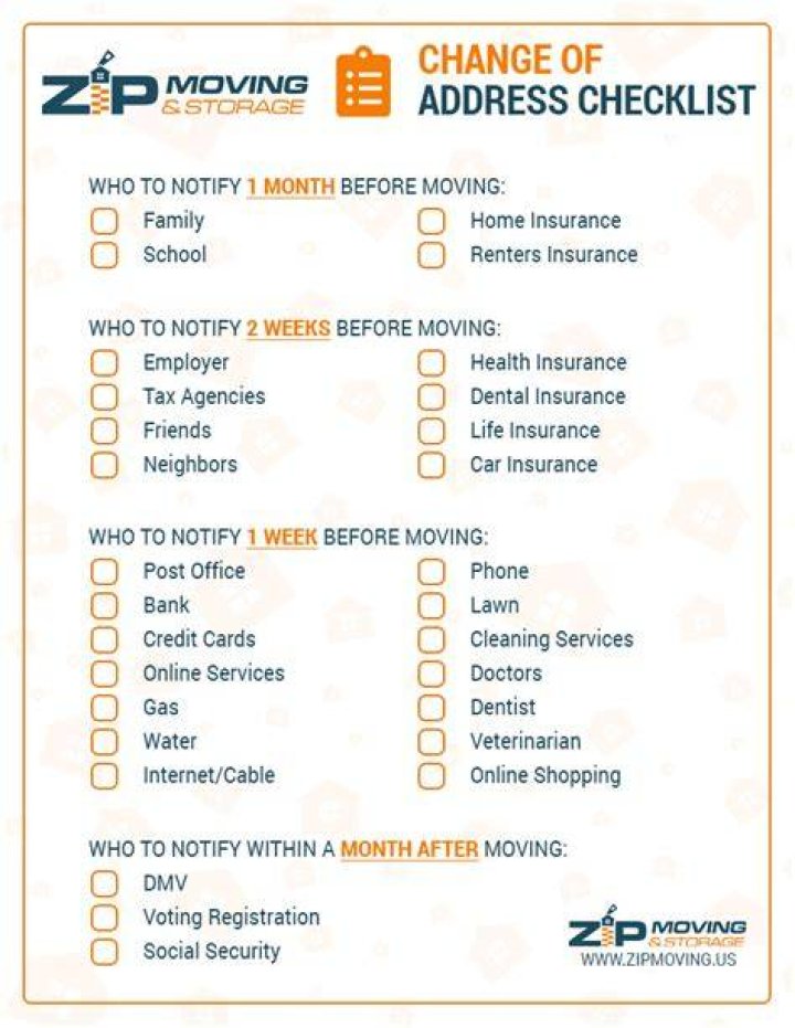 Who do I change my address with when I move?