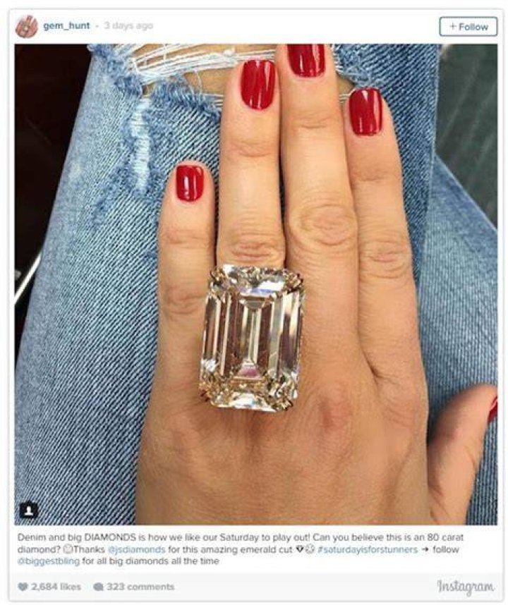 Who has the biggest ring in Bachelor history?