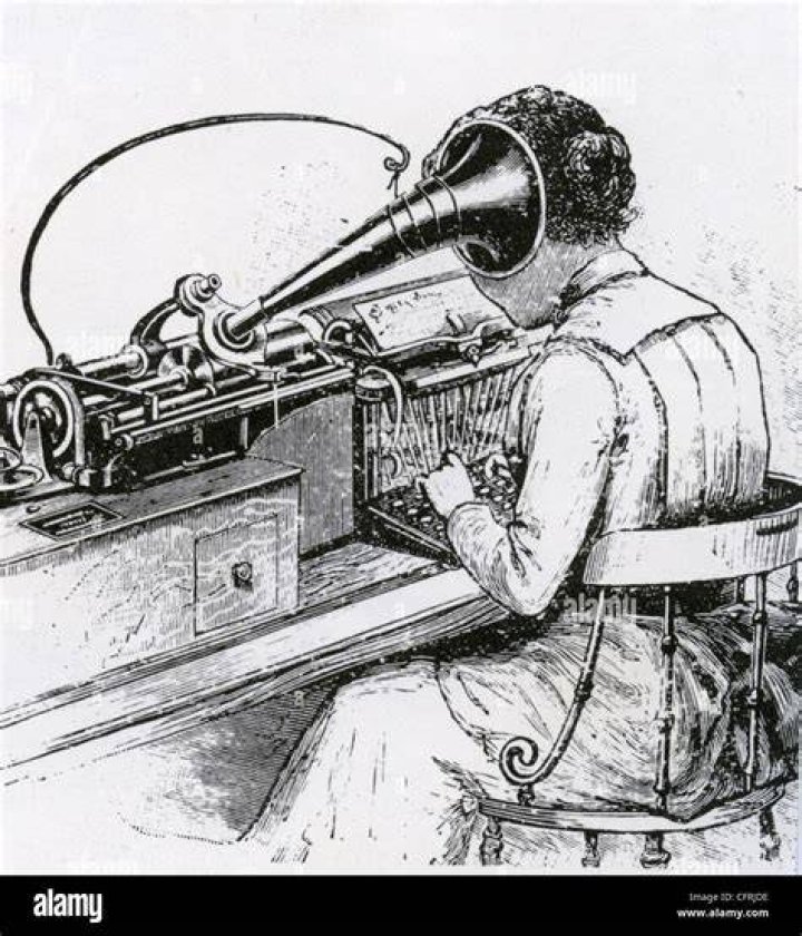 Who invented the first dictating machine?