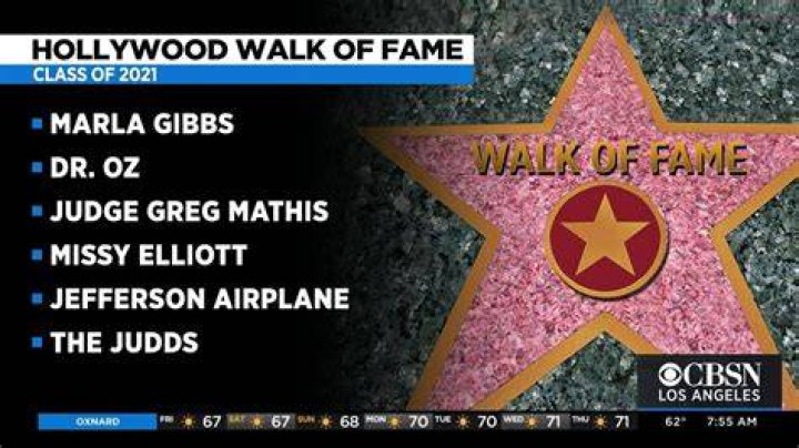 Who is getting a star on the Walk of Fame in 2021?