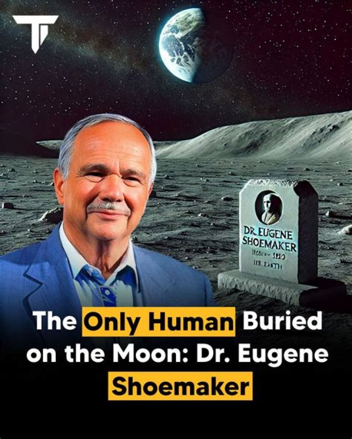 Who is the only person buried on the Moon?