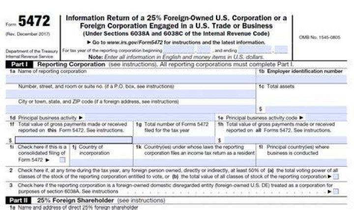 Who must file form 5472?