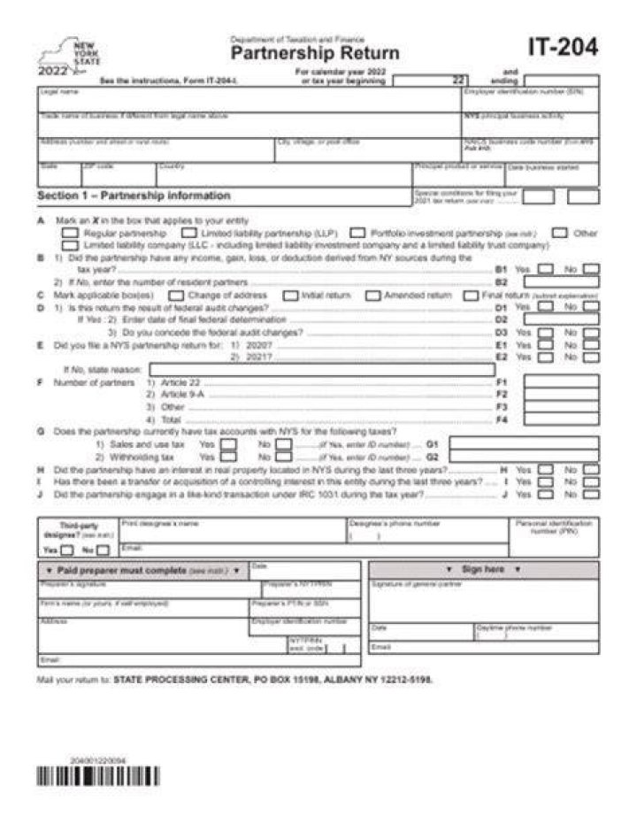 Who Must File NY partnership return?