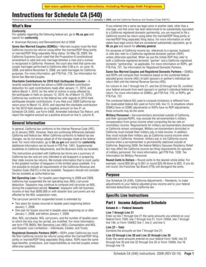 Who must file Schedule CA 540?