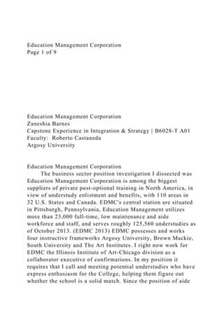 Who owns Education Management Corporation?