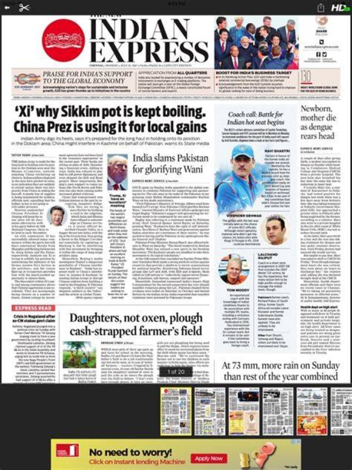 Who owns Indian Express newspaper?