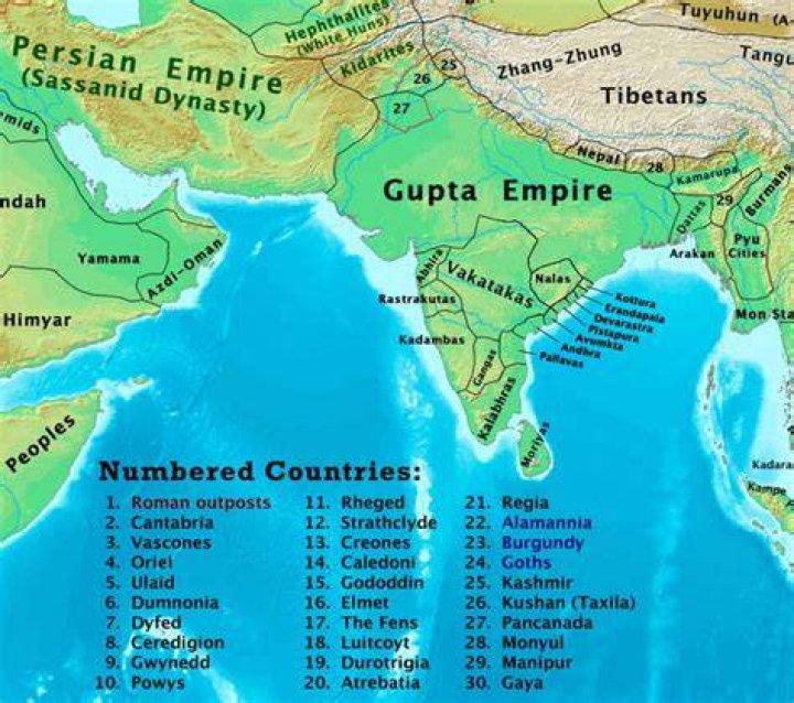 Who ruled India in 1 AD?
