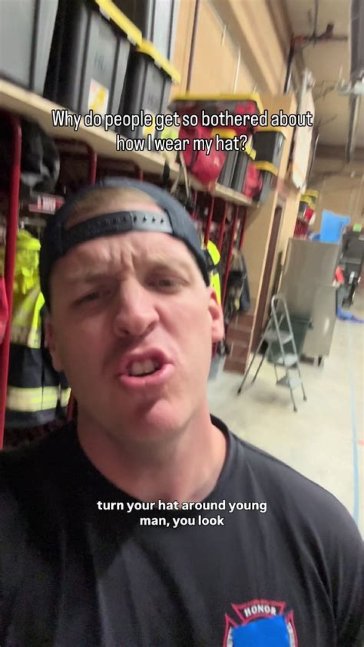 Why are firefighter hats backwards?