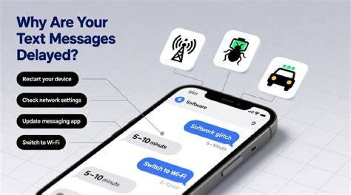 Why are my sent texts delayed?