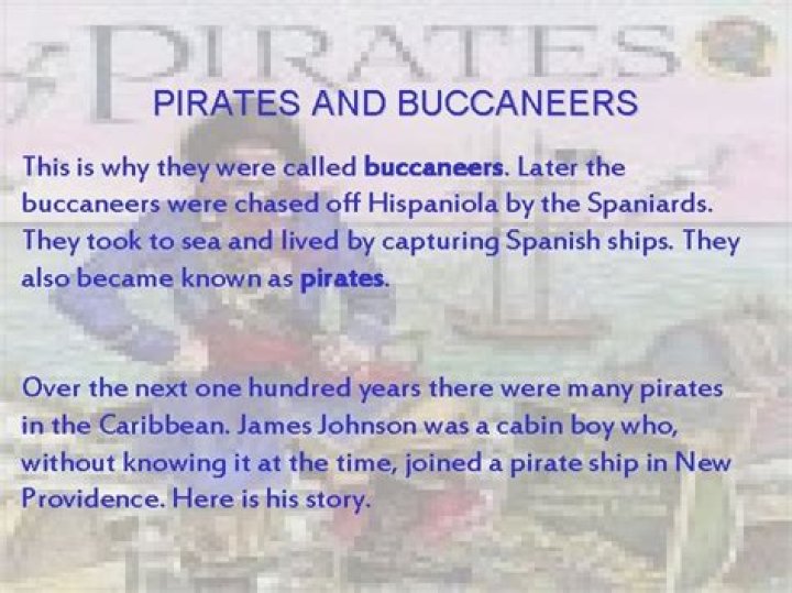 Why are pirates called buccaneers?