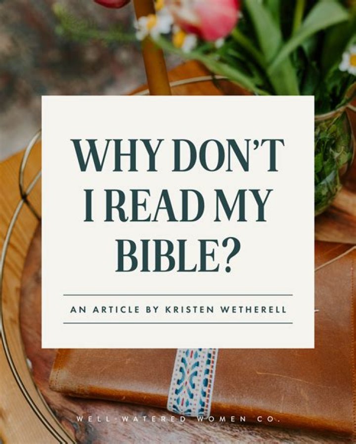 Why can't I read my Bible?