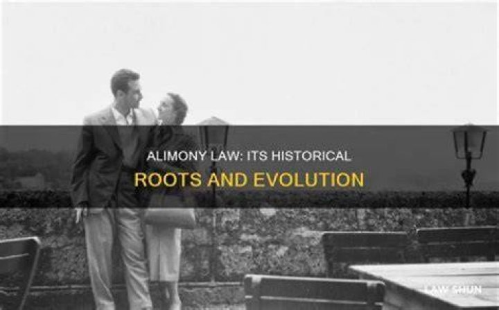 Why did alimony laws change?