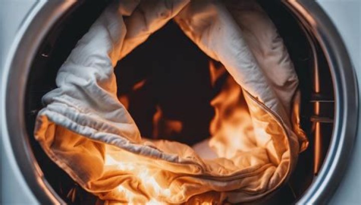 Why did my comforter burn in the dryer?