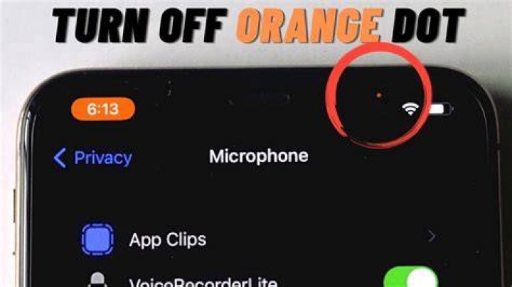 Why do I get an orange dot on my phone?