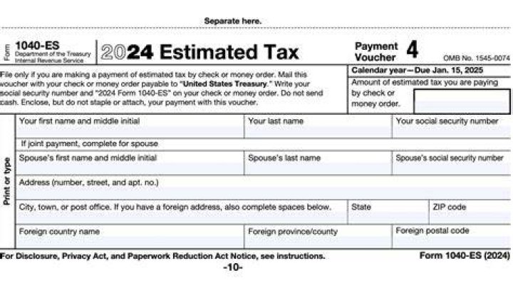 Why do I have a 1040-ES payment voucher?