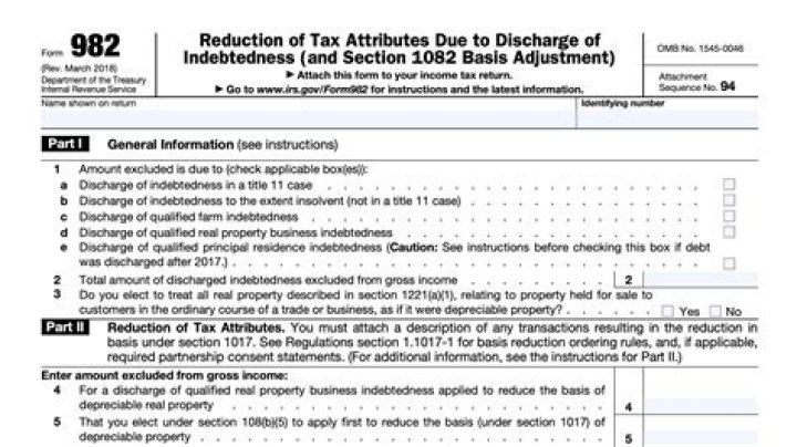 Why do I need to use Form 982?