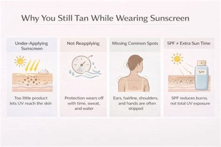 Why do I still tan with sunscreen?