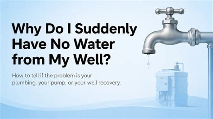 Why do I suddenly have no water?