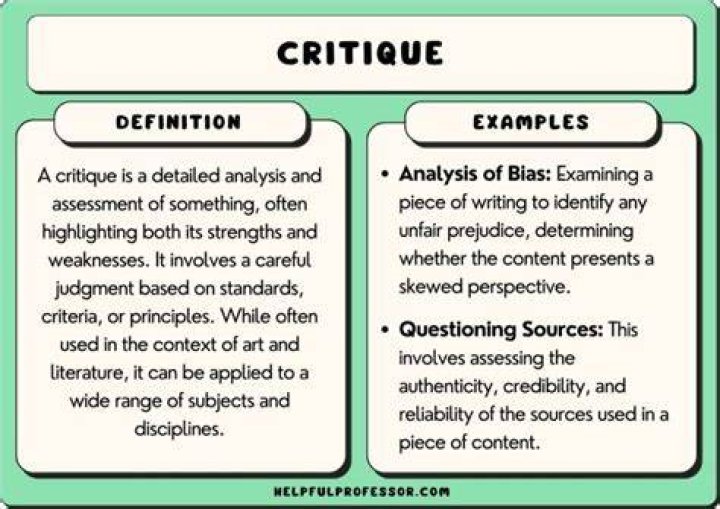 Why do we critique a literary text?