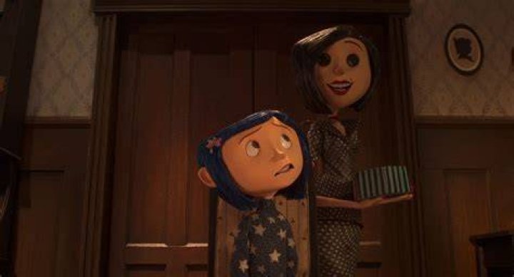 Why does Coraline's mom wear a neck brace?