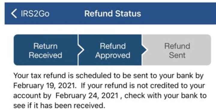 Why does IRS2Go say refund status?
