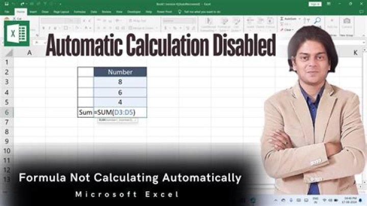 Why does my Excel formula not calculate automatically?