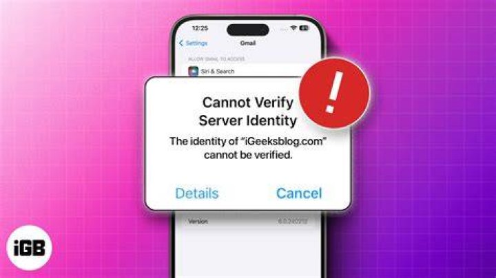 Why does my iPhone keep saying Cannot verify identity server?