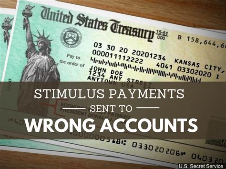 Why does my stimulus show the wrong bank account?